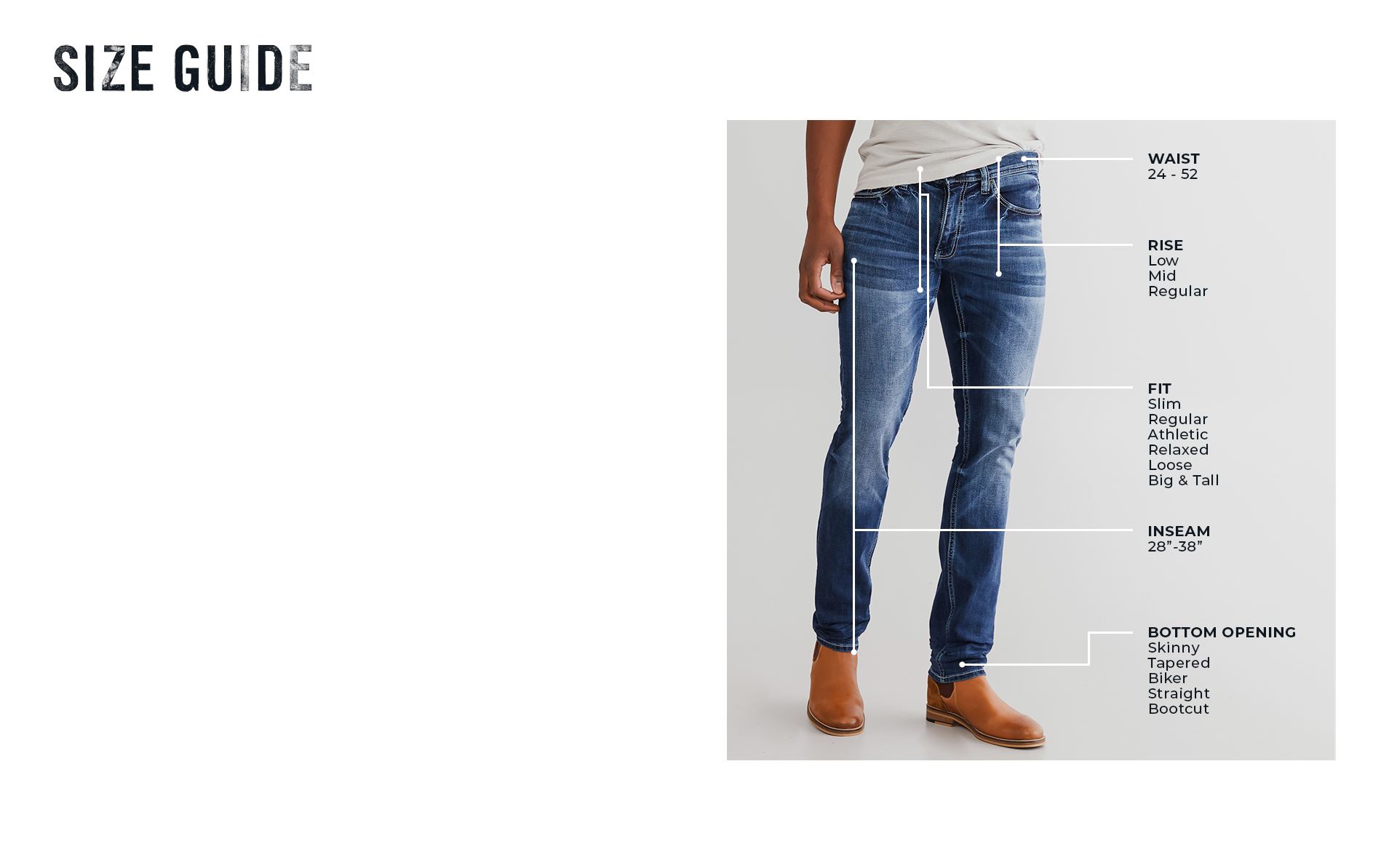 Fit Guide Men's Jeans Fit Guide | Buckle